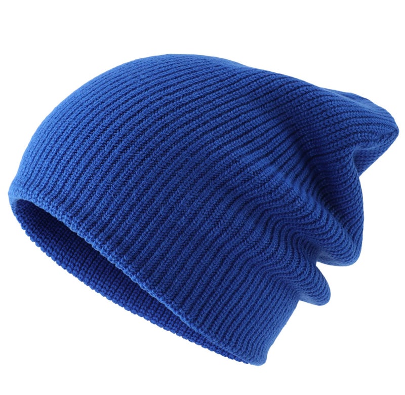 Connectyle Outdoor Classic Bassic Men 's Warm Winter Hats Daily Thick Knit Cuff Beanie Cap Blue, 55 60cm - Image 3